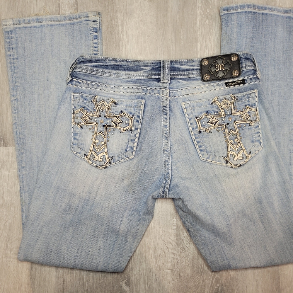 MISS ME Women's Light Blue Embellished Jeans